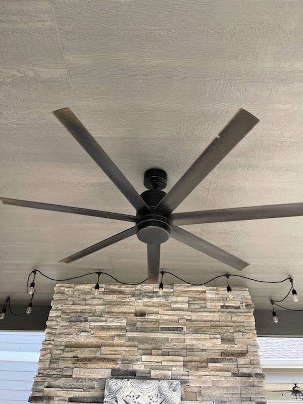 Exterior Ceiling fan installation in Spokane, WA